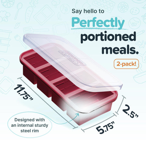 Souper Cubes freezer tray for leftovers and broth helps organized, ready-to-heat meals.