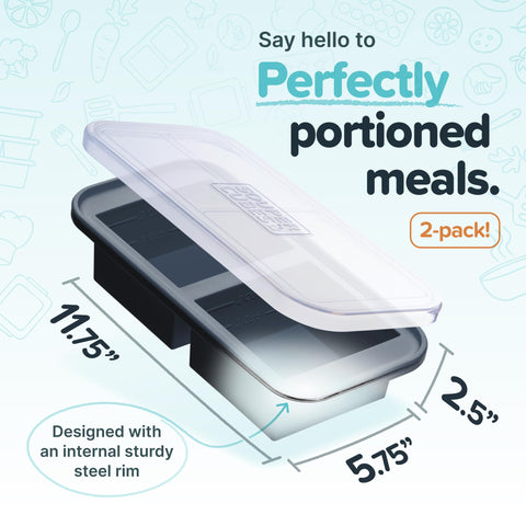 Souper Cubes freezer molds closeup shows sturdy silicone, ideal for freezing sauces and soups.