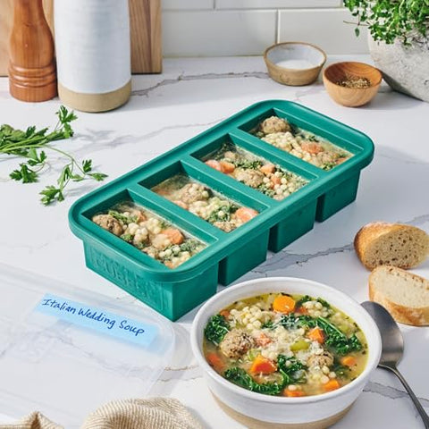 Souper Cubes Kale measuring lines highlight precise portion control for meal planning