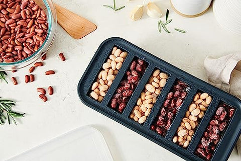 Souper Cubes oven-safe freezer trays handle reheating up to 415°F without lids.