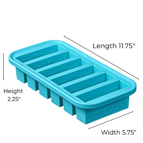 Souper Cubes silicone freezer molds half-cup, flexible and durable.