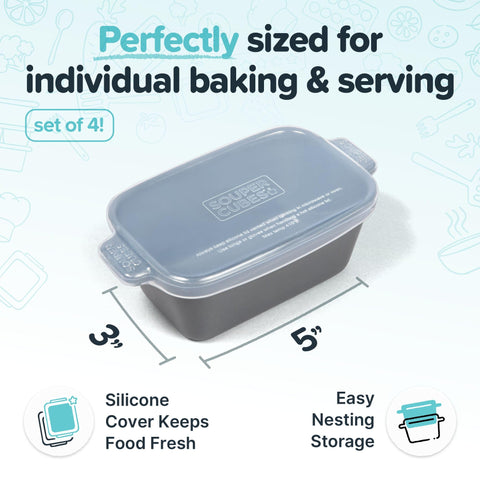 Souper Cubes small ceramic baking charcoal dish for individual casseroles and sides