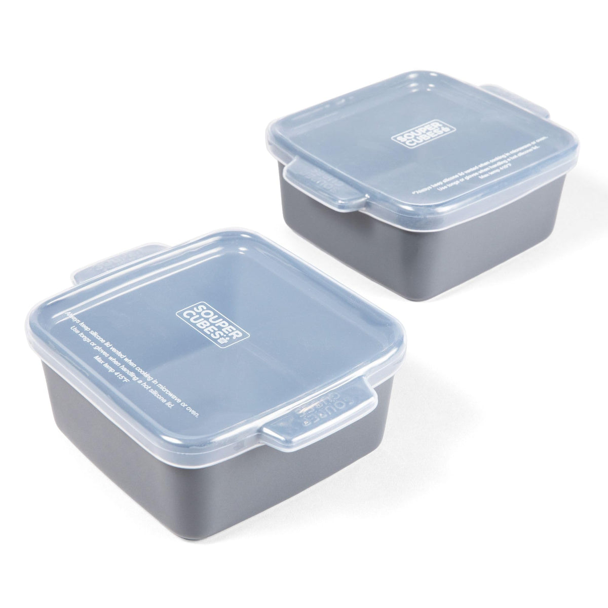 Souper Cubes stoneware 5x5 dish ready to reheat portions in oven or microwave
