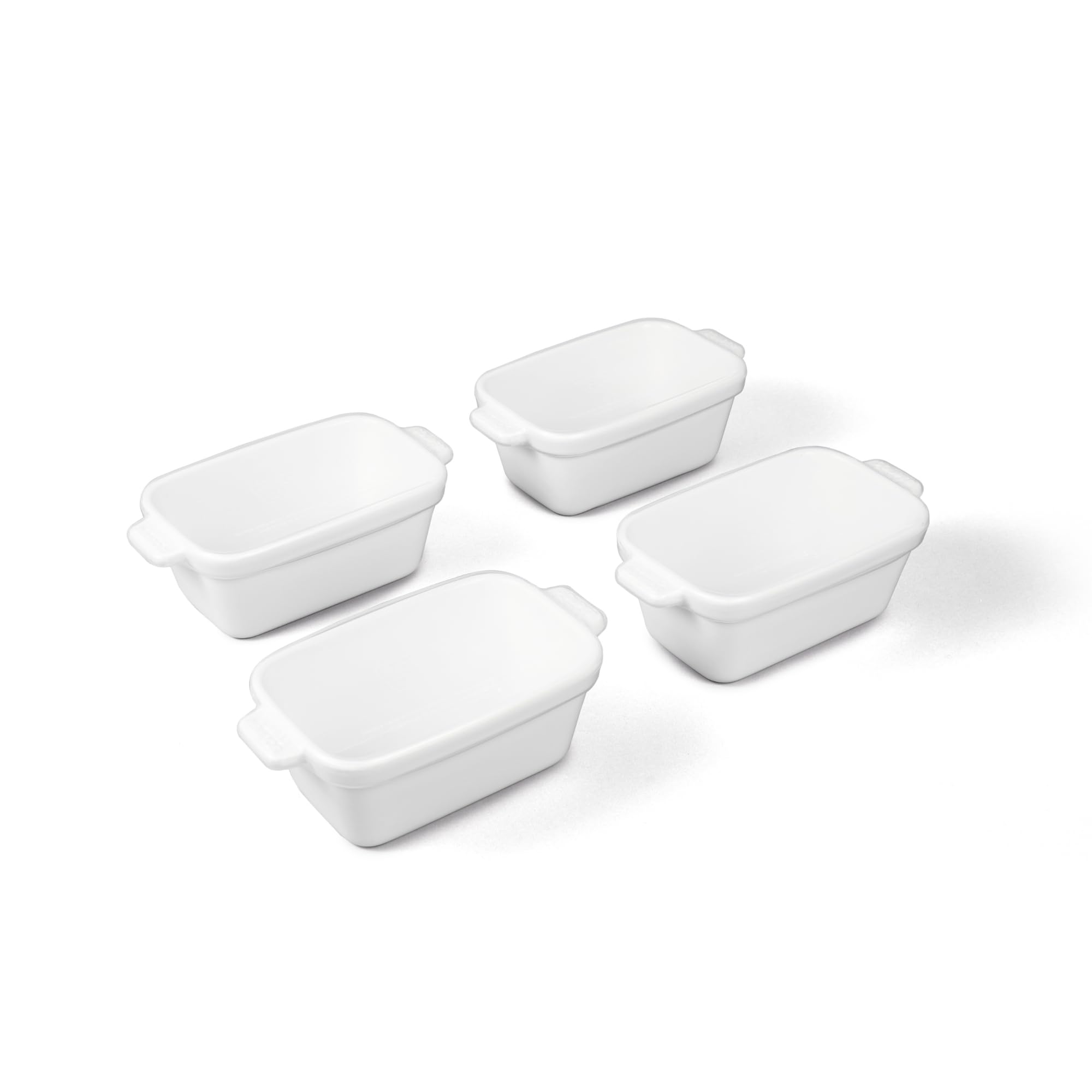Souper Cubes stoneware dish 5x3 for reheating single servings in the oven.