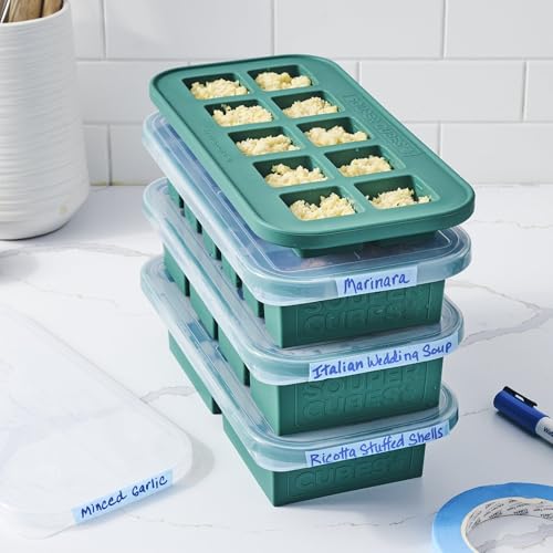 Souper Cubes Kale 1-cup tray ideal for sauces and single servings.