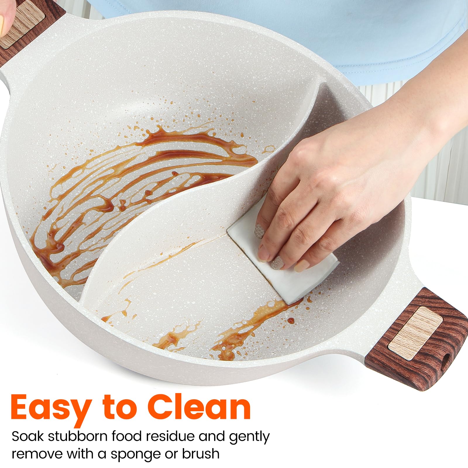 Soupify 5Qt shabu shabu pot works with multiple stove types.