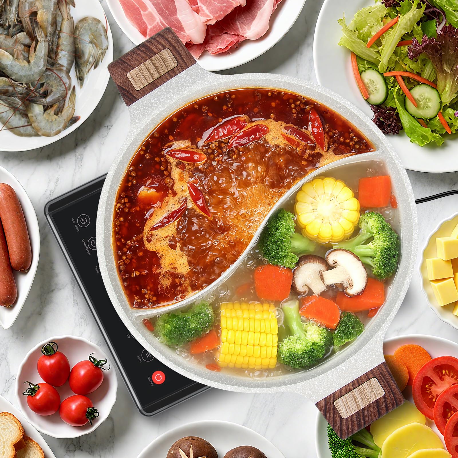 Soupify easy-clean coating simplifies post-meal cleanup with soaking and wiping.