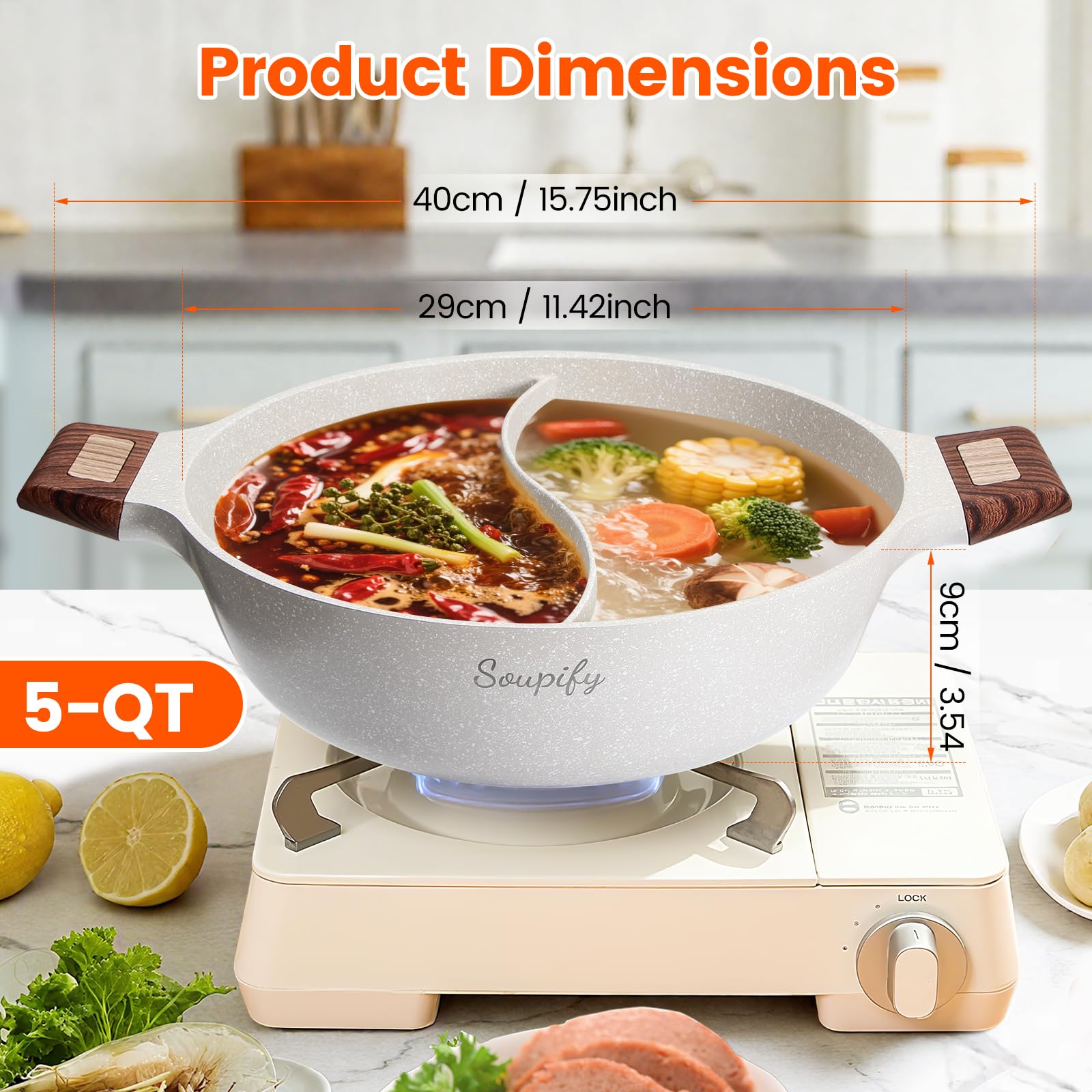 Soupify lid with steam vents helps monitor cooking without heat loss.