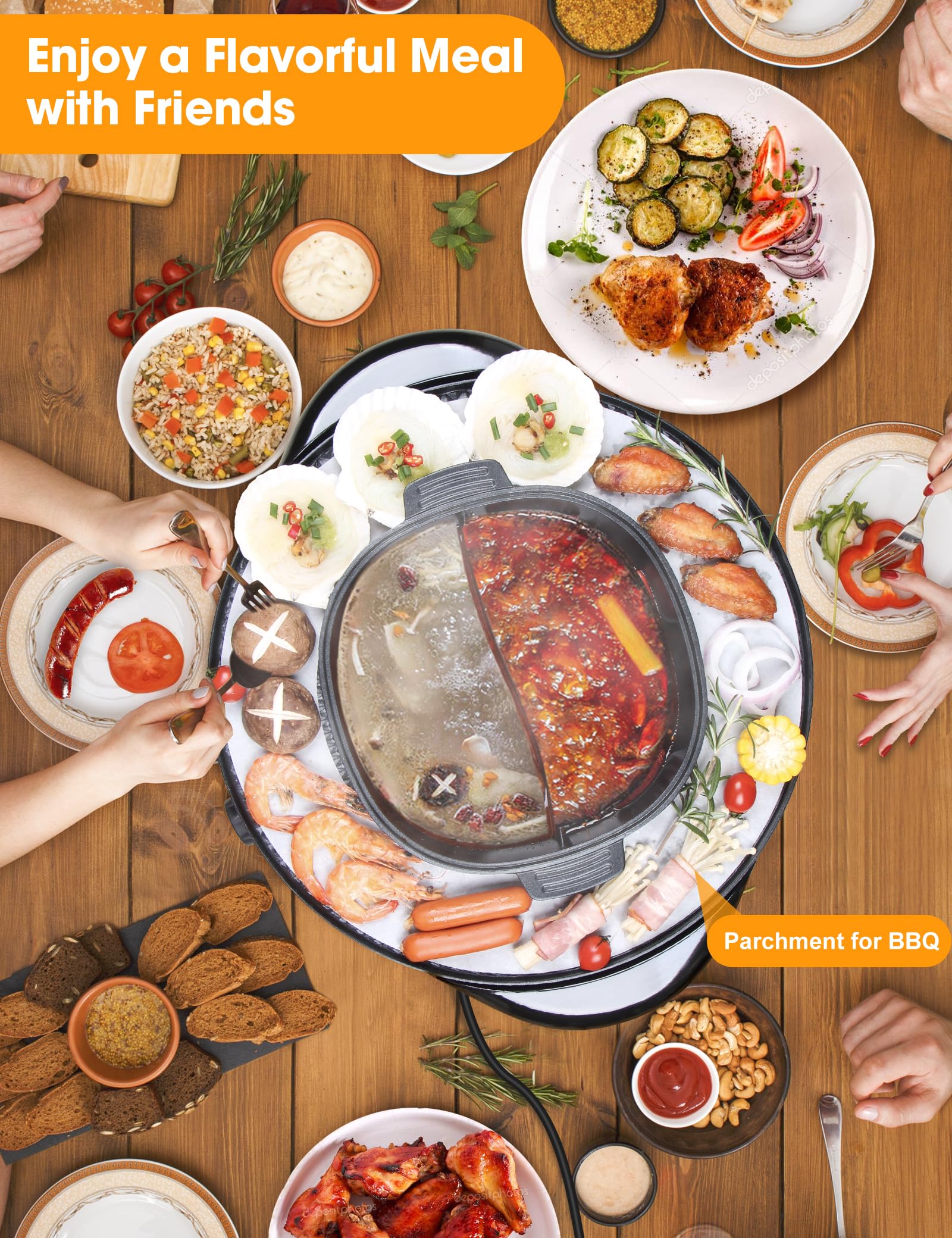 Soupify stylish Korean BBQ hotpot complements any dining space.