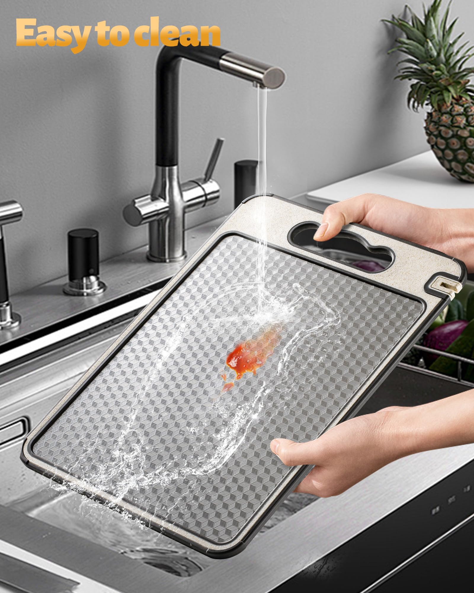 SOURCEBEAT garlic grater feature speeds flavor prep on demand.