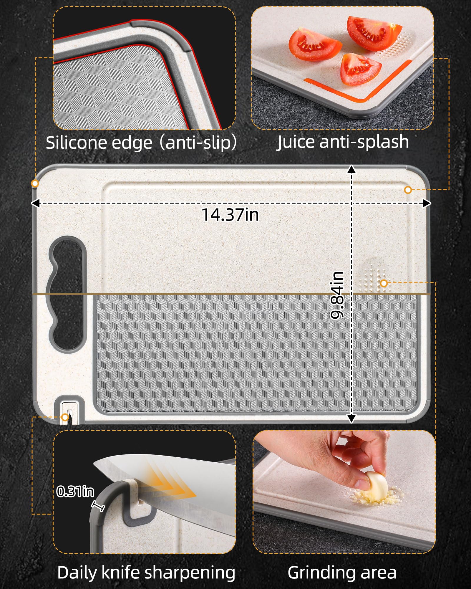 SOURCEBEAT juice groove catches liquids and keeps counters tidy.