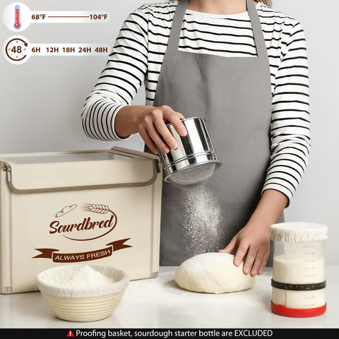 Sourdbred bread proofing box temperature control from 68 to 104 degrees