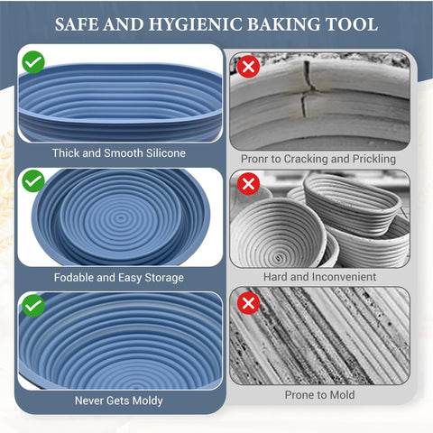 Sourdough Whisper round silicone basket supports even rise and shaping.