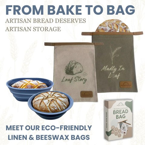 Sourdough Whisper compact storage basket fits neatly in small kitchens.