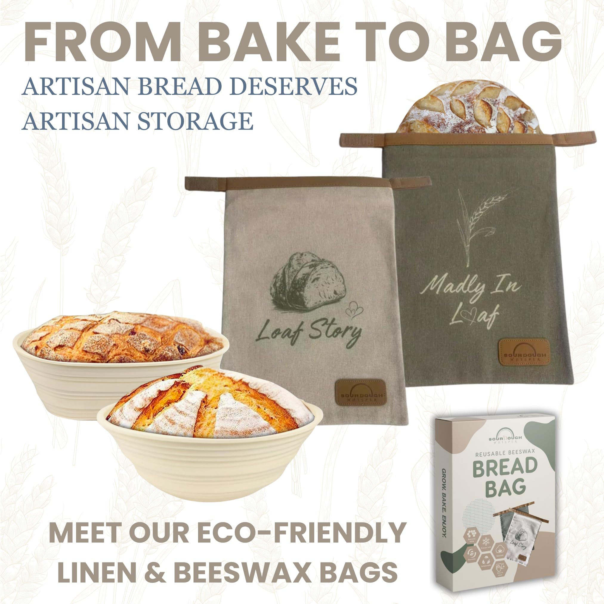 Sourdough Whisper gift-ready set for home bakers and baking enthusiasts.