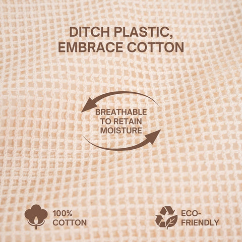 Beige SOUS HOUSE bags offer a plastic-free storage solution.