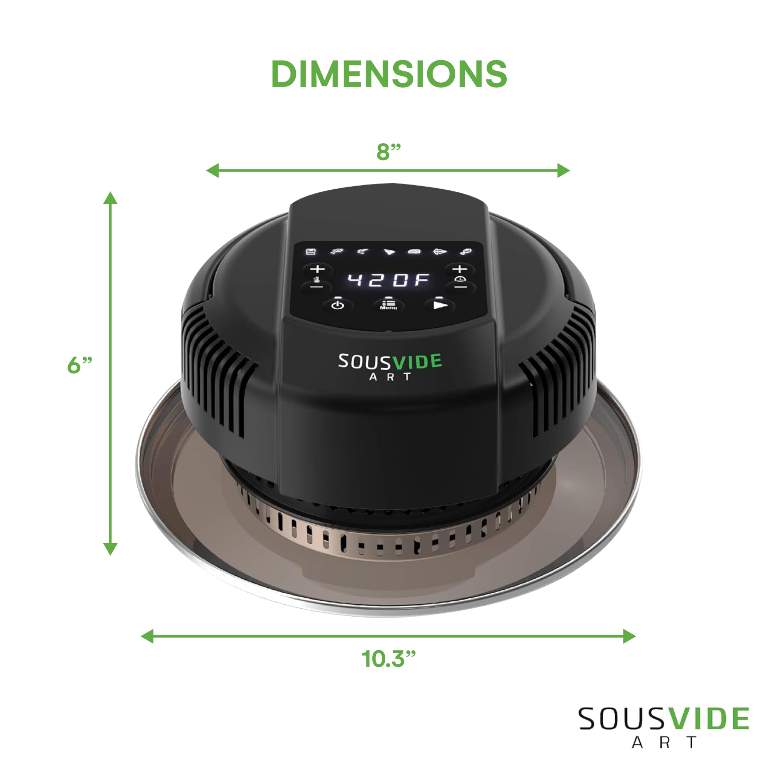 SOUSVIDE ART air fryer lid rack in pot supports even heat for tender meals.