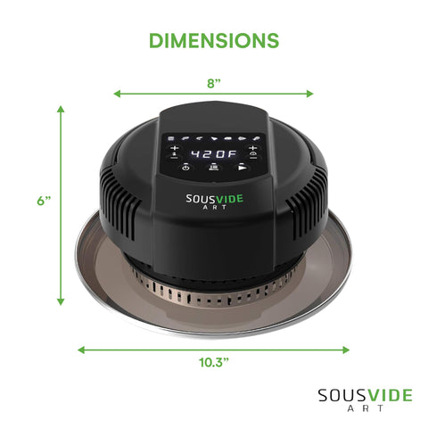 SOUSVIDE ART air fryer lid rack in pot supports even heat for tender meals.