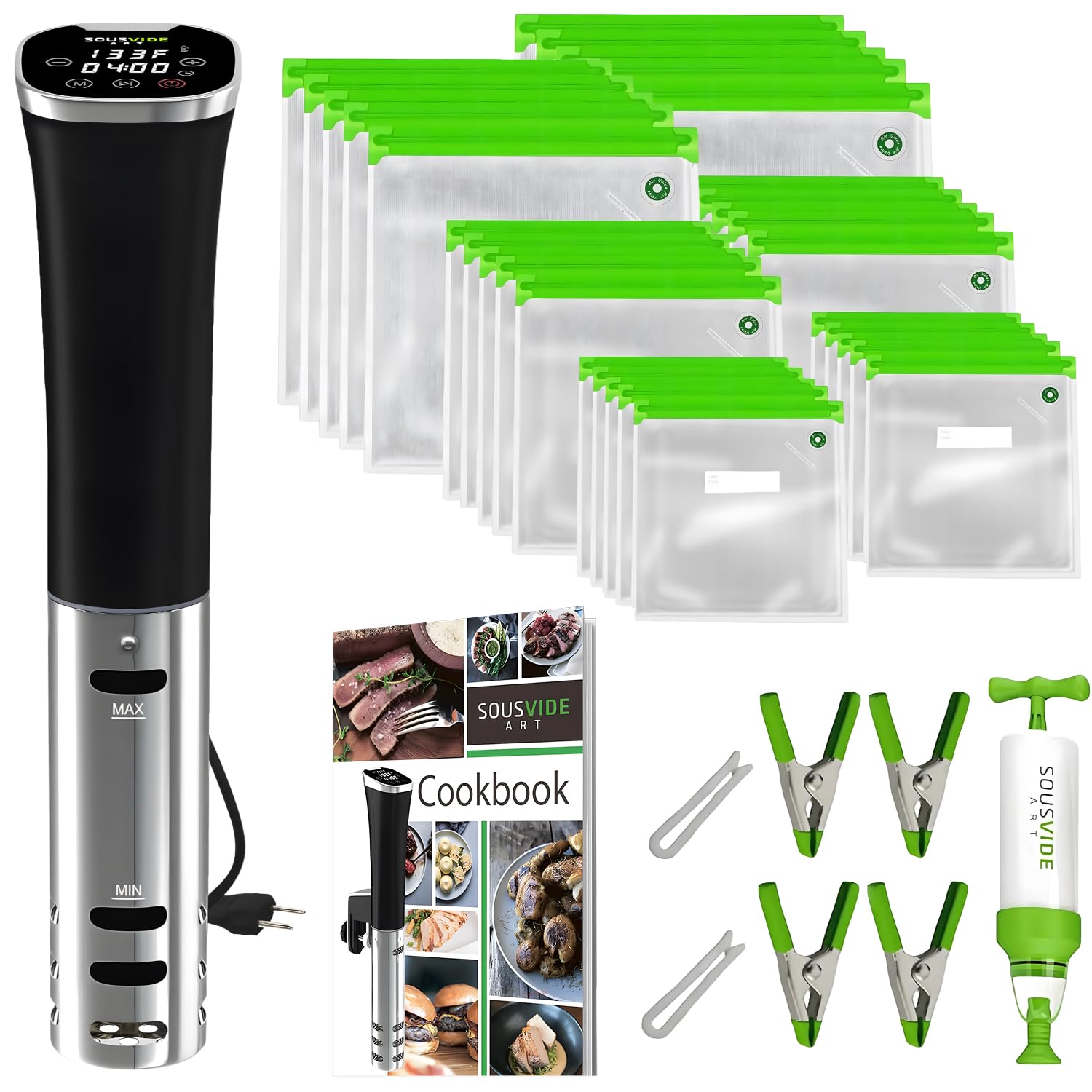 SOUSVIDE ART immersion cooker front view for precise heat and even cooking