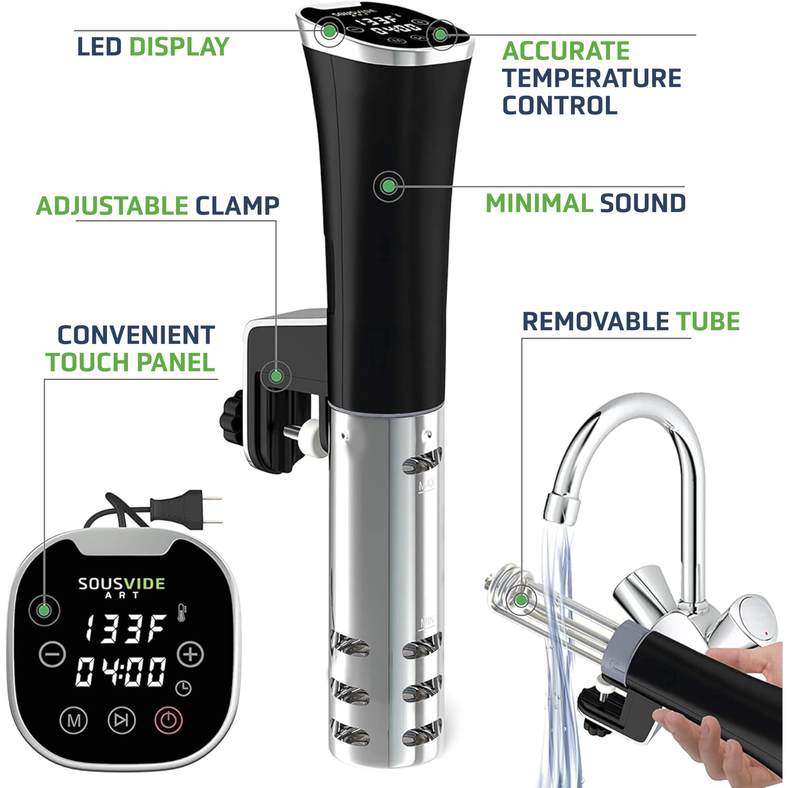 SOUSVIDE ART kitchen in quiet design for mess-free cooking