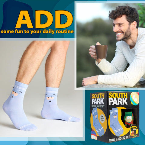 South Park crew socks feature soft-knit texture for comfy all-day wear.