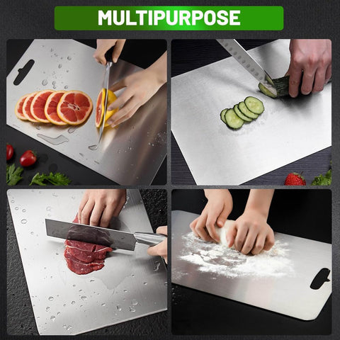 Southaabo titanium cutting board rustproof; durable surface you can rely on for daily use.