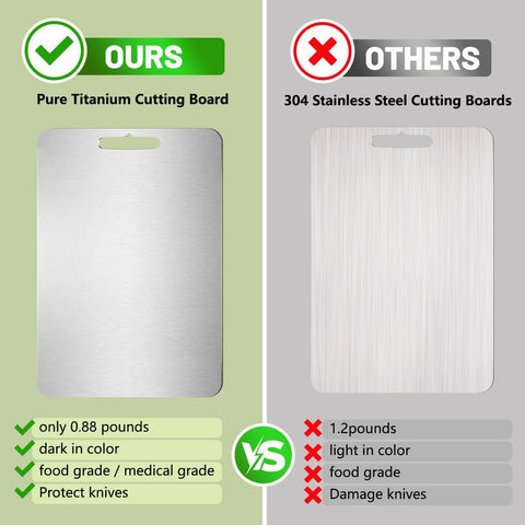 Southaabo titanium cutting board vegetables and fruits; easy to clean after prep.