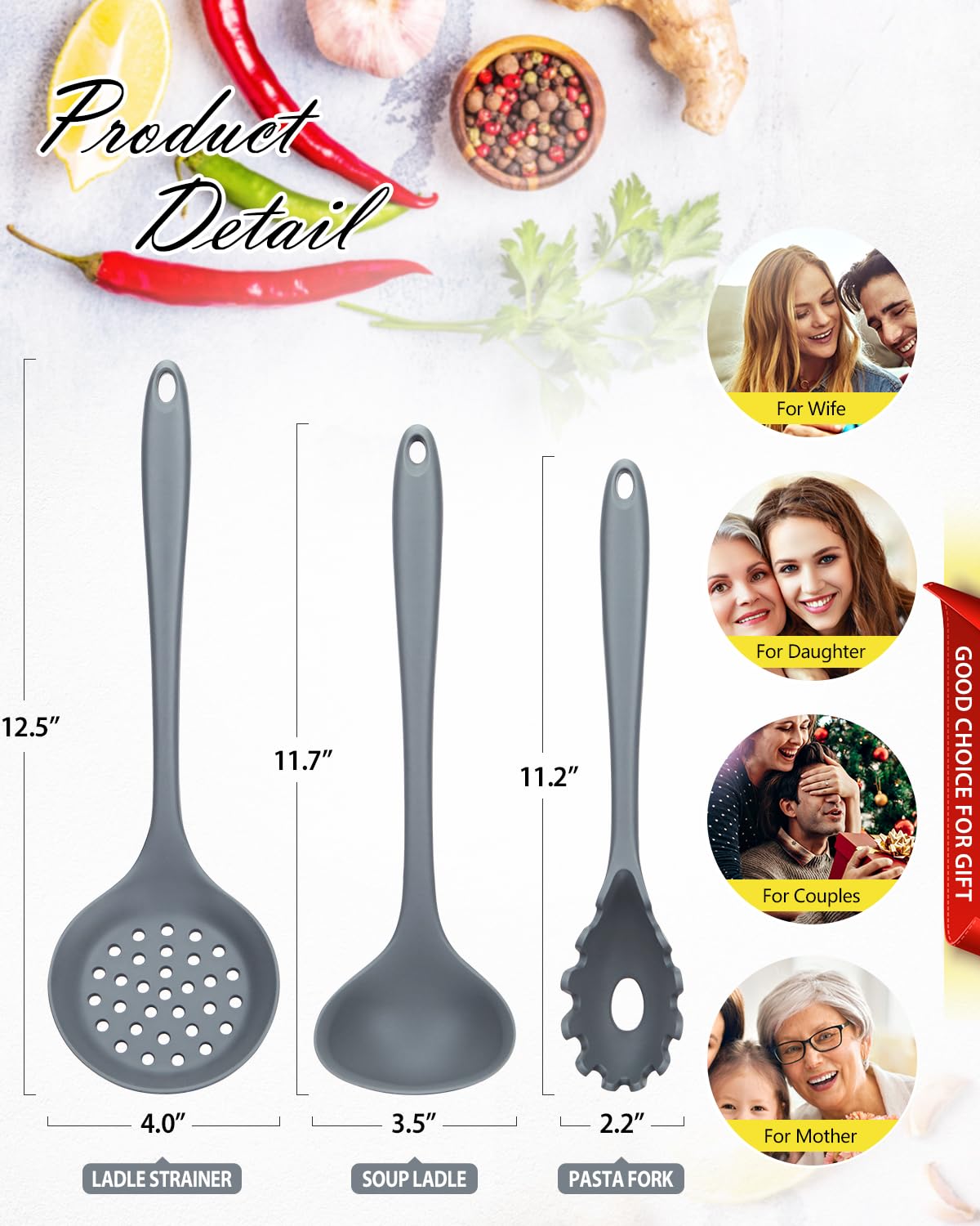 SouxMux slotted spoon drains liquids quickly for cooking and serving.