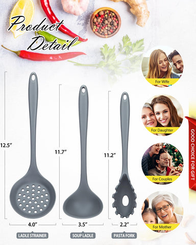 SouxMux slotted spoon drains liquids quickly for cooking and serving.