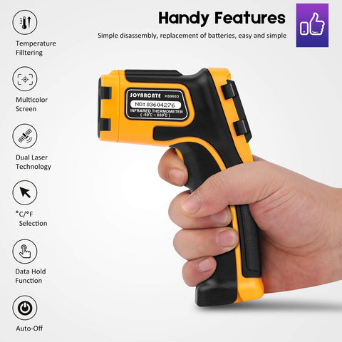 SOVARCATE infrared thermometer in use during cooking and food preparation