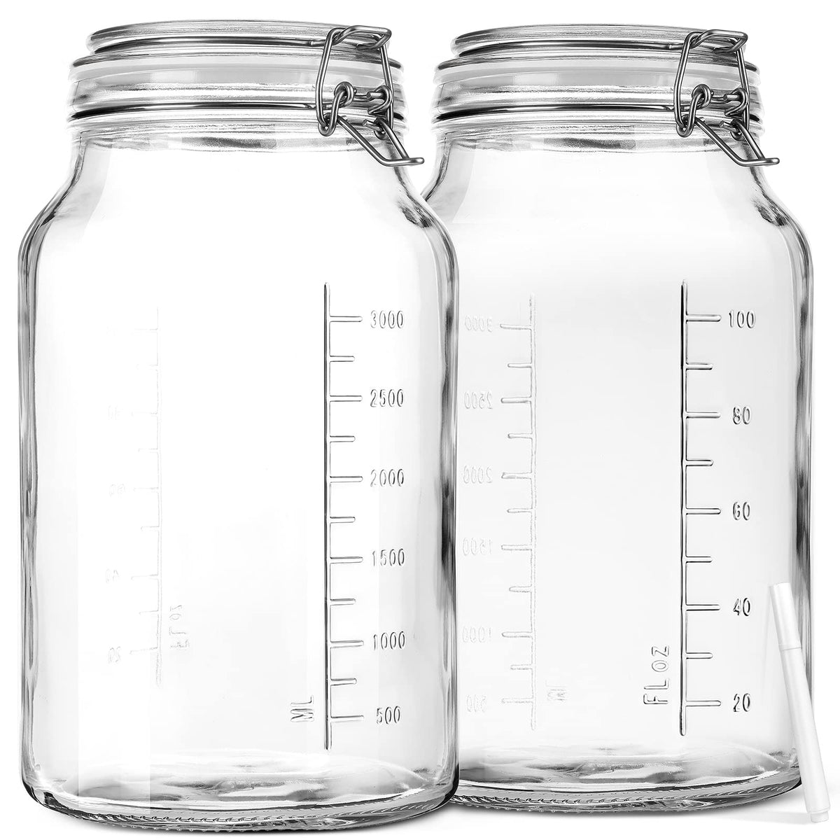 Sovietiep 1-gallon wide-mouth glass jar for easy filling and visibility.