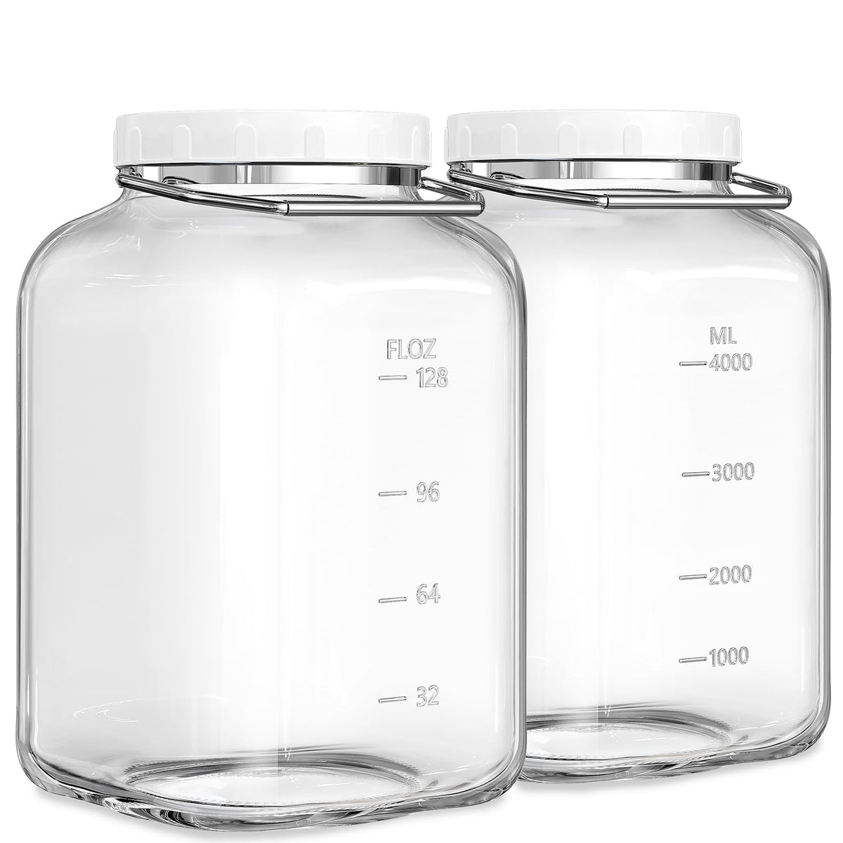 Sovietiep airtight lid 2-pack glass jars for dry storage and freshness.