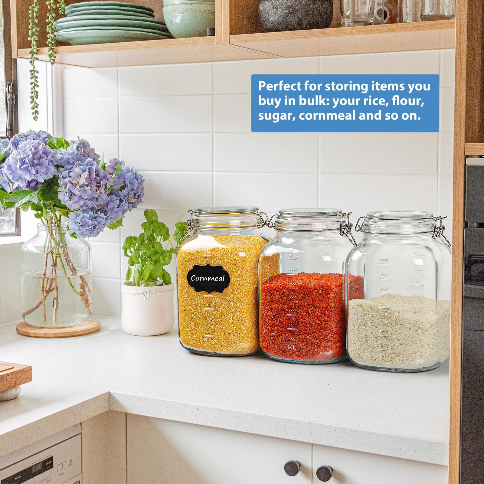 Sovietiep includes extra silicone seals and chalkboard labels for labeling and organization.