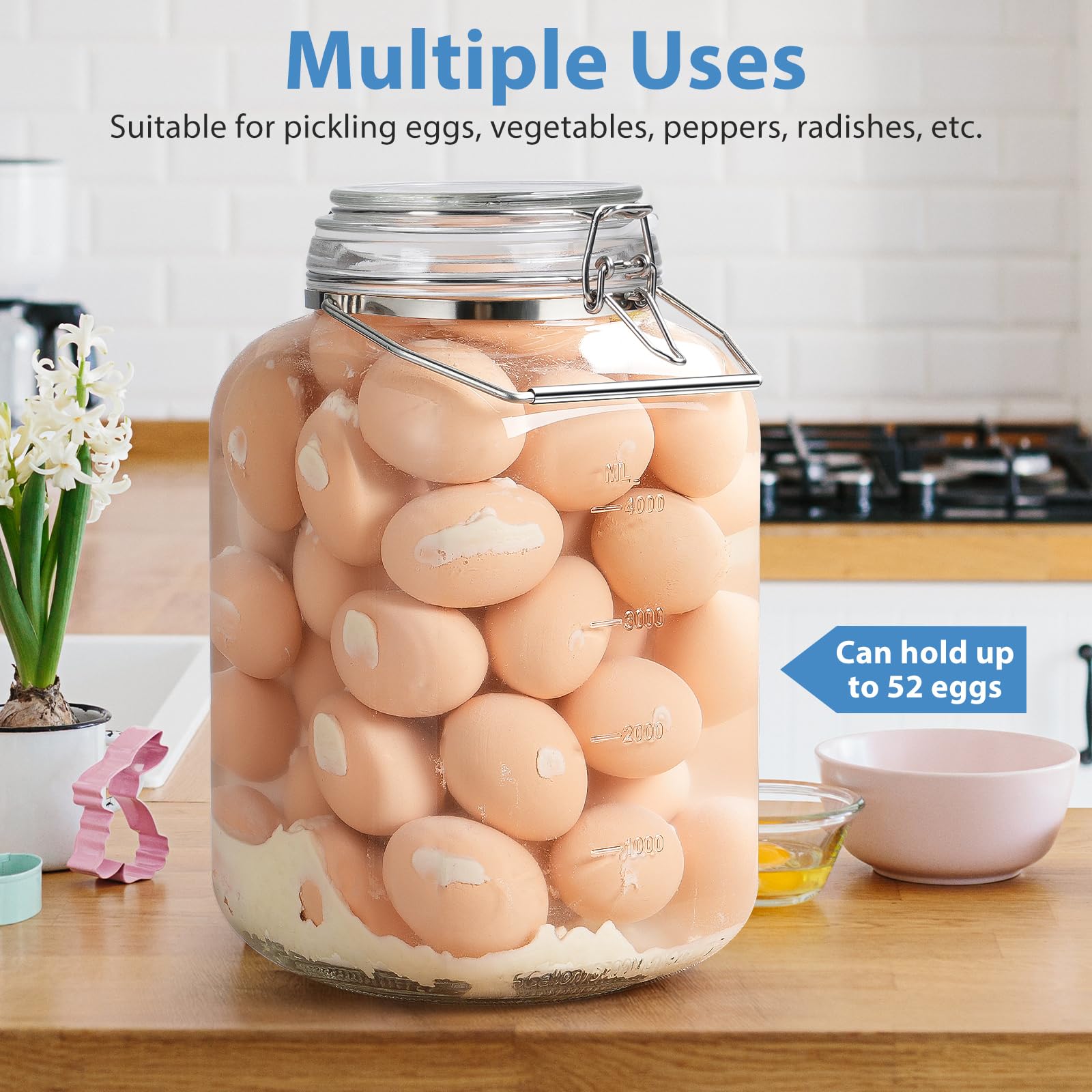 Sovietiep clear glass jar for quick content checks