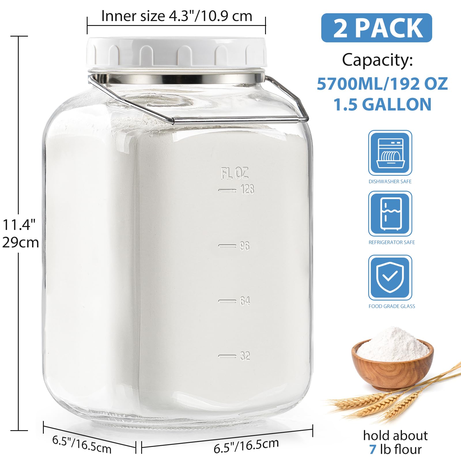 Sovietiep jar with stainless steel handle for secure carrying.