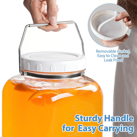 Sovietiep wide-mouth glass jar offers easy access to contents.