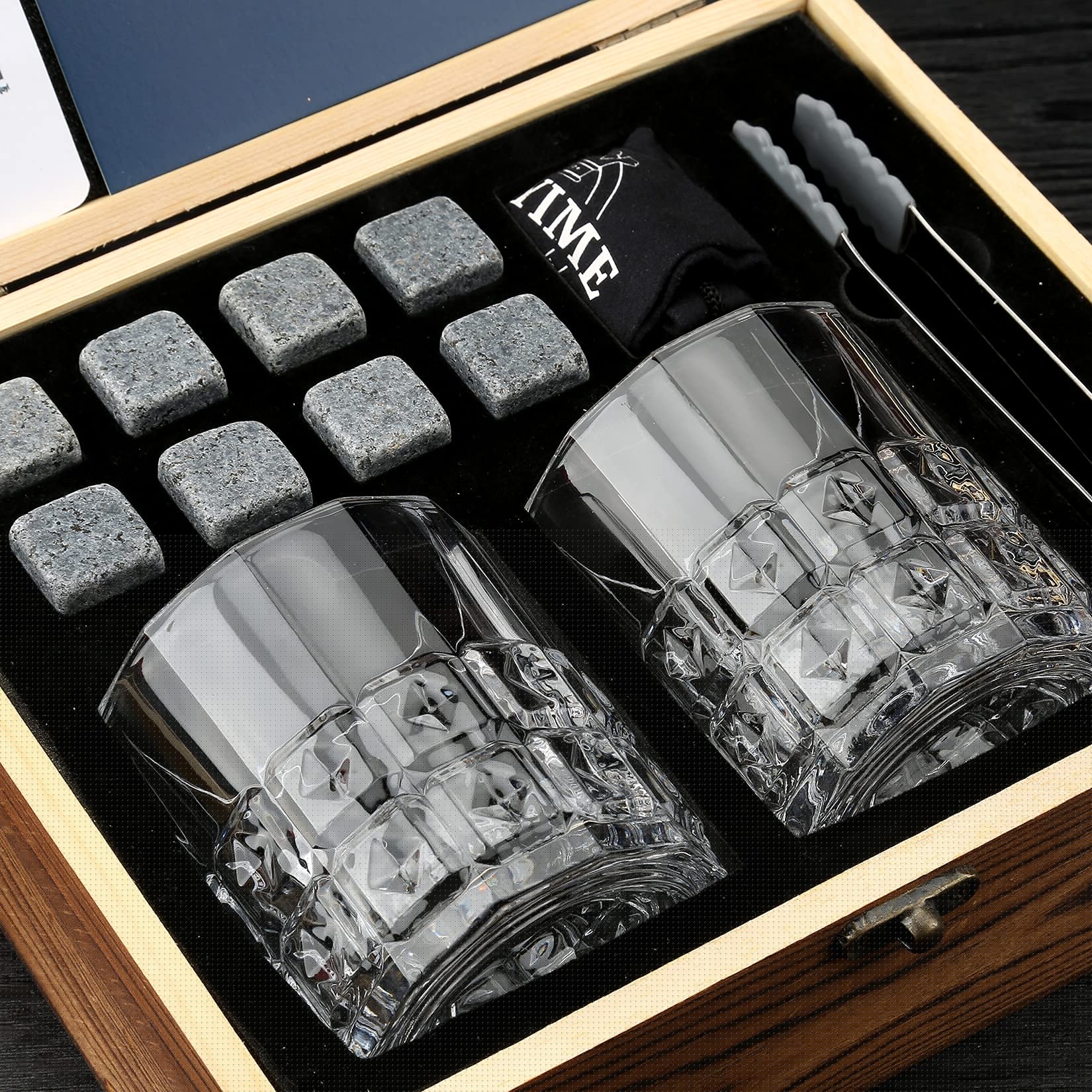 Sovyime wooden gift box presents a premium whiskey set for display