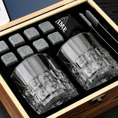 Sovyime wooden gift box presents a premium whiskey set for display