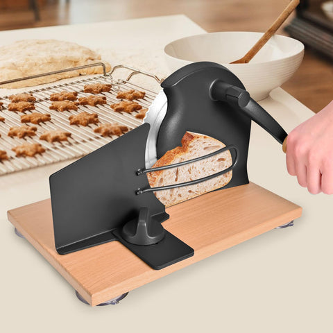 SOWKIPE classic bread slicer ideal for soft loaves and crusty baguettes.