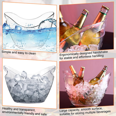 Soyuna clear ice bucket versatile for champagne and cocktails at celebrations
