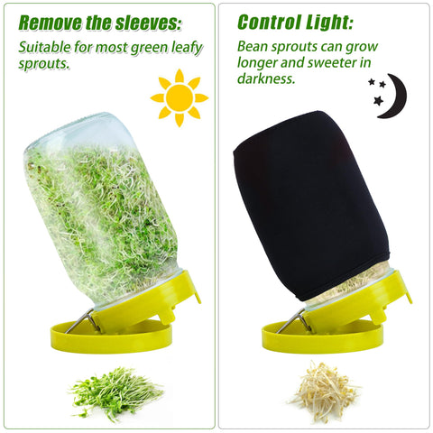 Sozize stand and drip tray provide stable drainage during sprouting.
