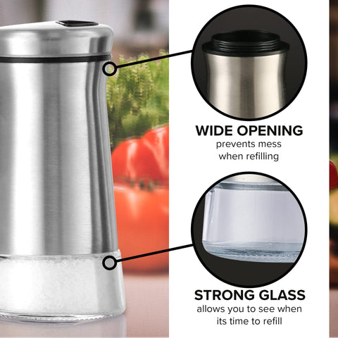 SP HOME GOODS Clear glass shows seasoning levels at a glance.