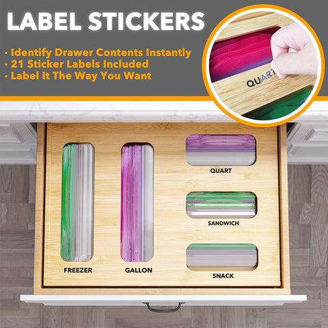 SpaceAid 5-slot bamboo organizer enables flexible drawer layouts