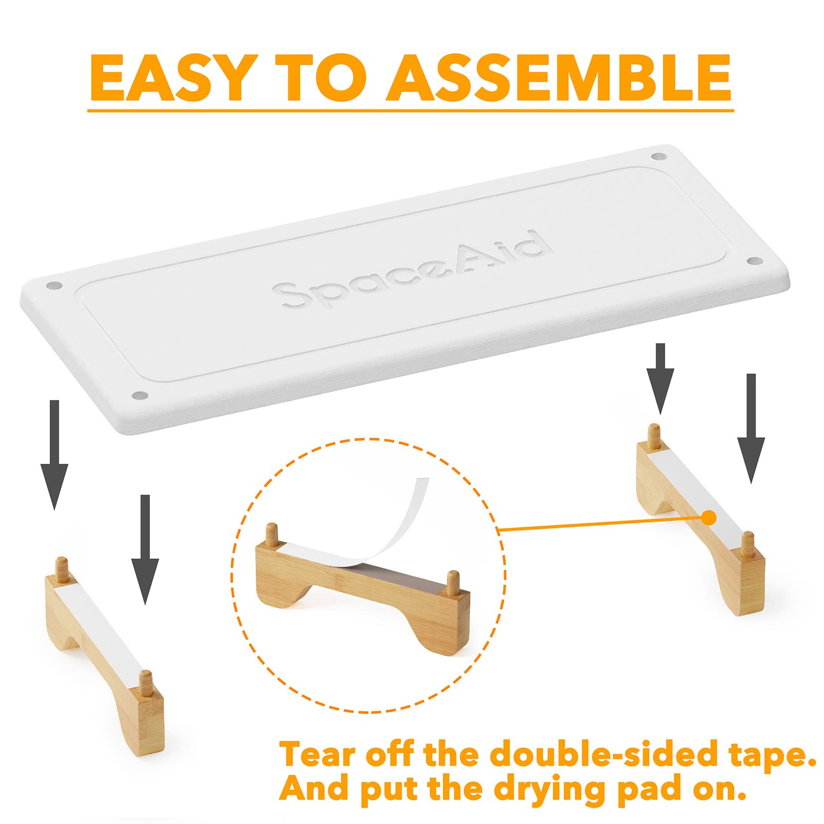SpaceAid DryingNeat sturdy bamboo construction resists wear and looks natural