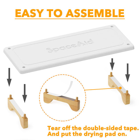 SpaceAid DryingNeat sturdy bamboo construction resists wear and looks natural