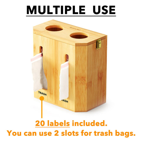 SpaceAid Bamboo labels included to identify bag types at a glance