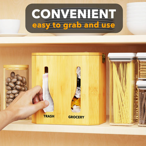 SpaceAid Bamboo wall-mount design with back holes for secure placement