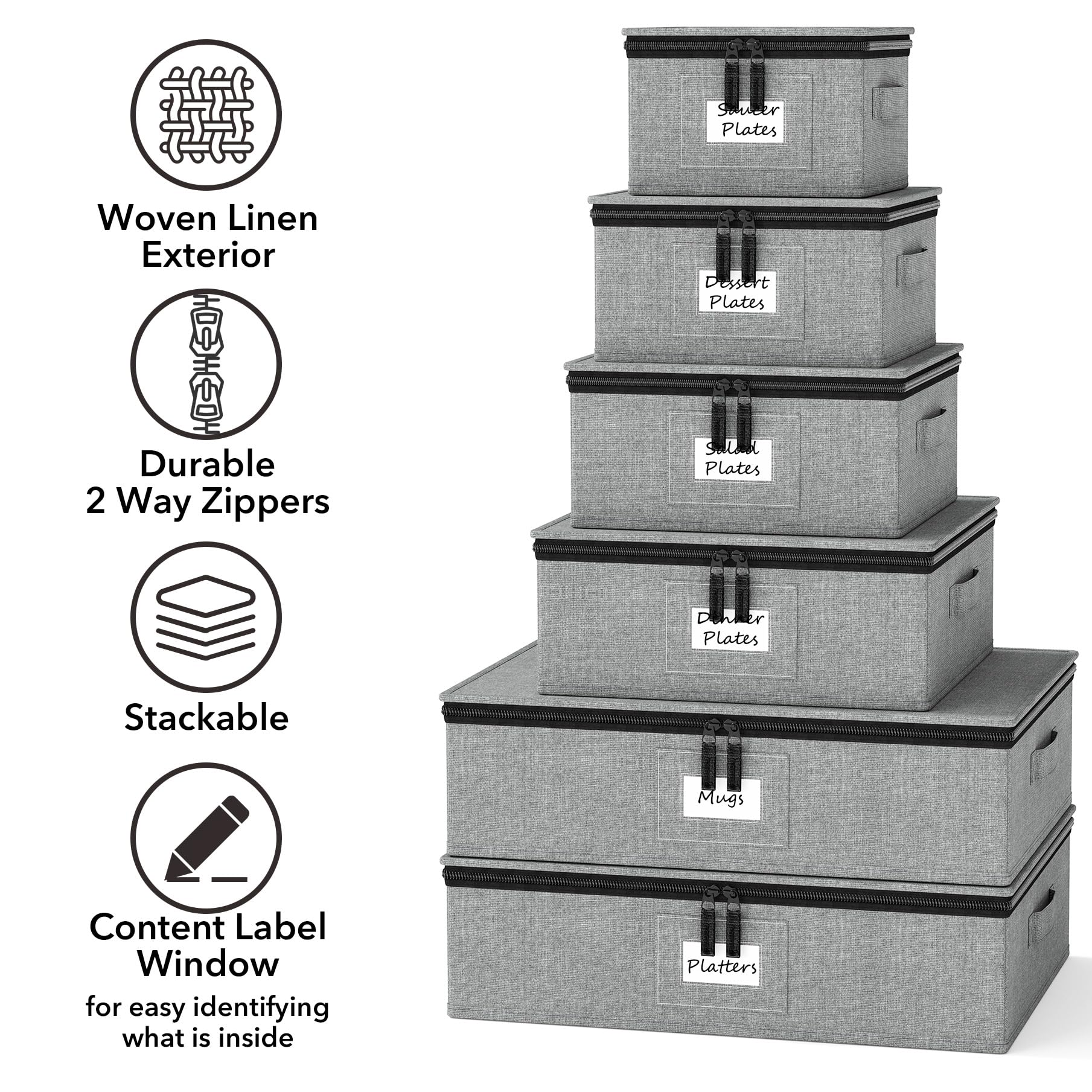SpaceAid medium plate case safeguards salad plates during relocation.
