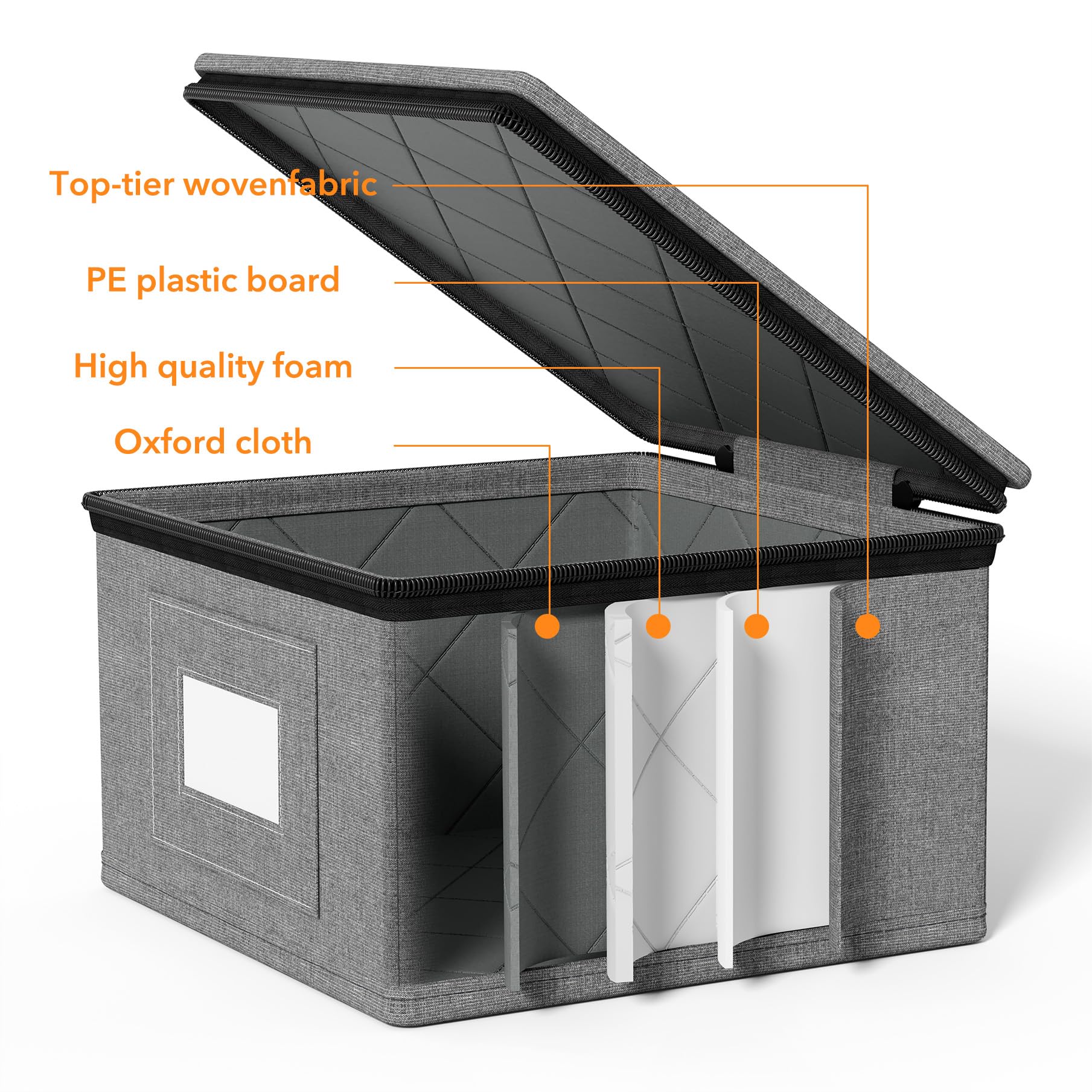 SpaceAid saucer and cup case protects cups and mugs during moving.