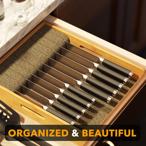 SpaceAid drawer insert kitchen-knife-storage illustrates practical organization in action.